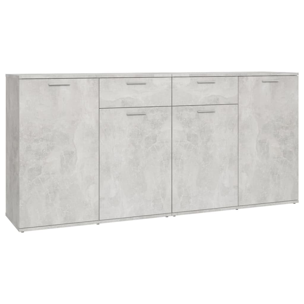 Sideboard Concrete Grey 160x36x75 cm Engineered Wood
