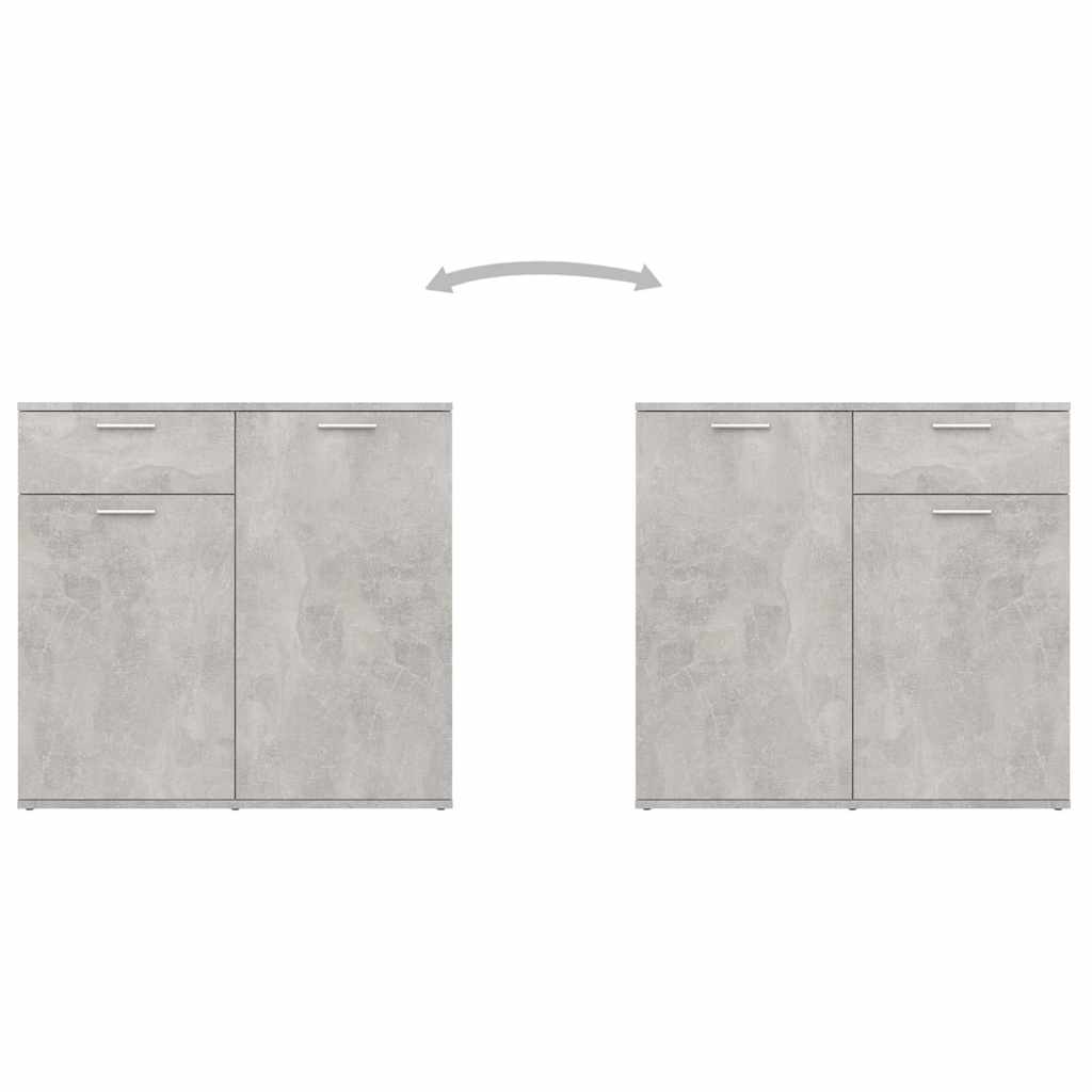Sideboard Concrete Grey 160x36x75 cm Engineered Wood
