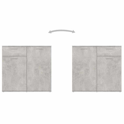 Sideboard Concrete Grey 160x36x75 cm Engineered Wood