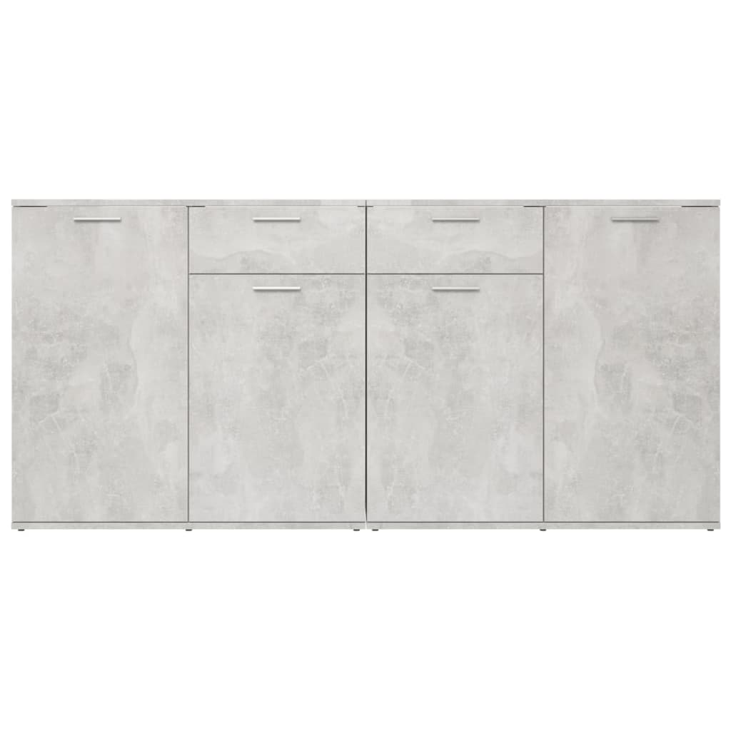 Sideboard Concrete Grey 160x36x75 cm Engineered Wood