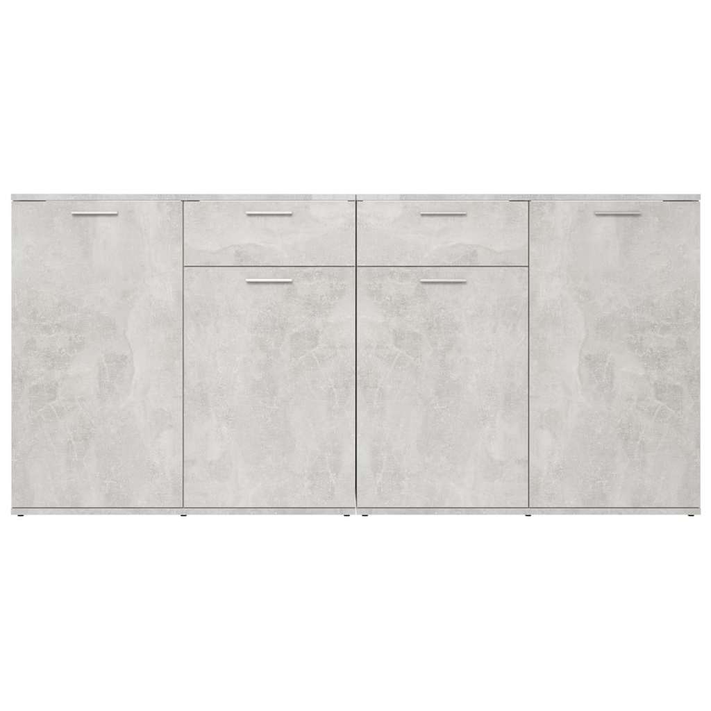 Sideboard Concrete Grey 160x36x75 cm Engineered Wood