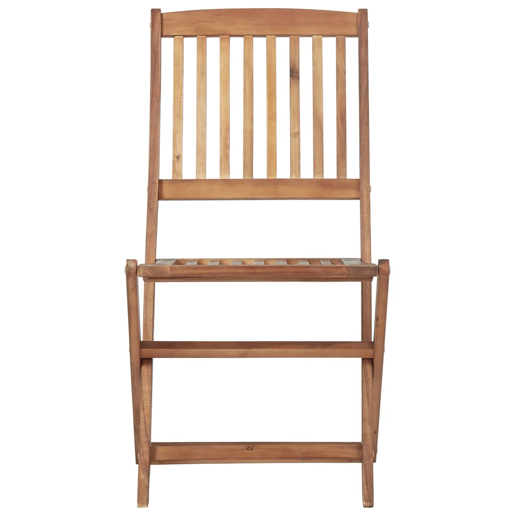 Folding Outdoor Chair | Set of 6 | Natural Wood | Solid Acacia Wood