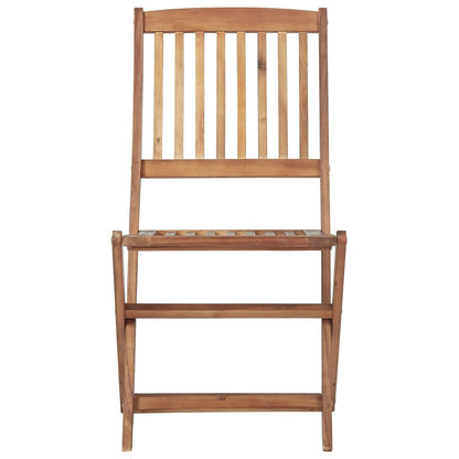 Folding Outdoor Chair | Set of 6 | Natural Wood | Solid Acacia Wood
