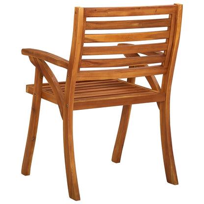 Garden Chair | Set of 6 | Brown | Solid acacia wood | Standard | Durable