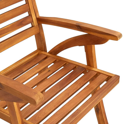 Garden Chair | Set of 6 | Brown | Solid acacia wood | Standard | Durable