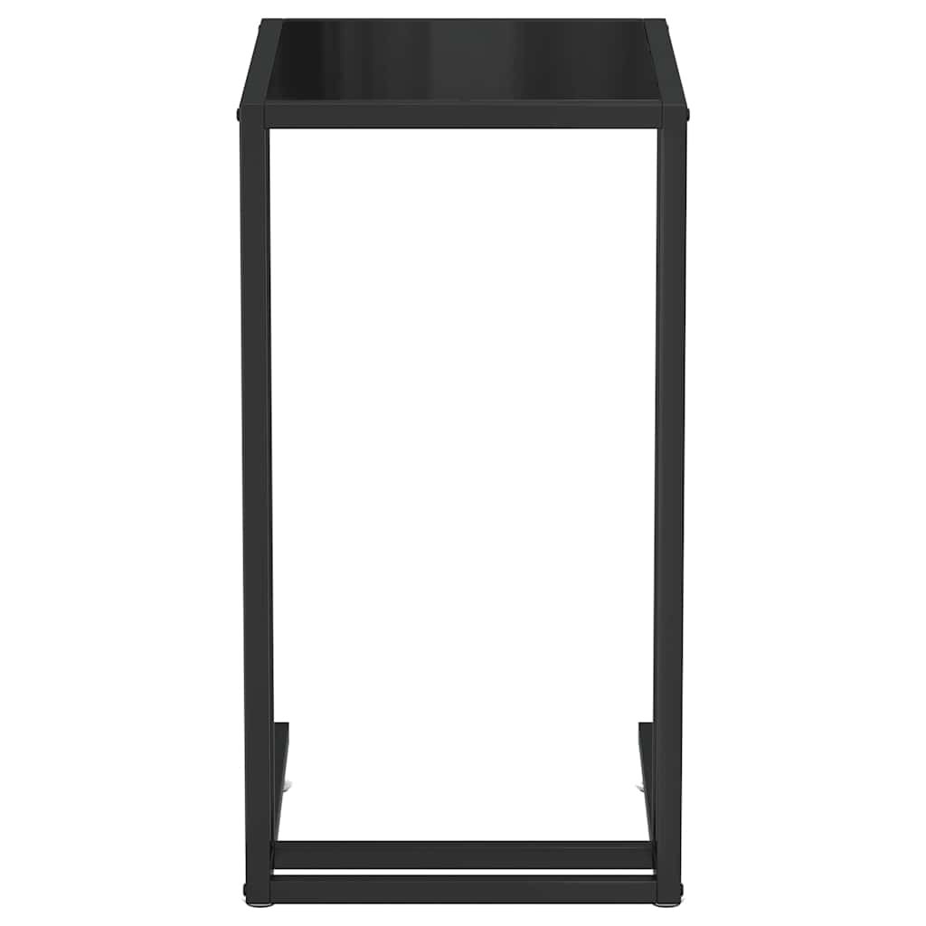 Side Table | Black | Tempered Glass, Powder-Coated Iron | Medium