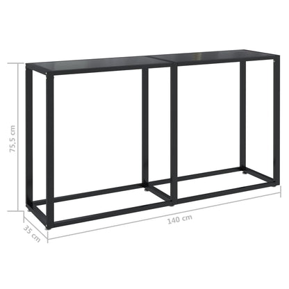 Console Table | Black | Tempered glass, powder-coated steel