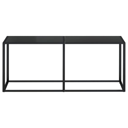 Console Table | Black | Tempered glass, powder-coated steel | Large