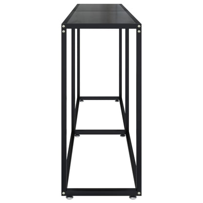 Console Table | Black | Tempered glass, powder-coated steel | Large