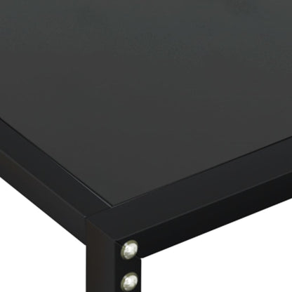 Console Table | Black | Tempered glass, powder-coated steel | Large