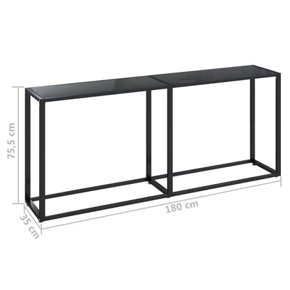 Console Table | Black | Tempered glass, powder-coated steel | Large