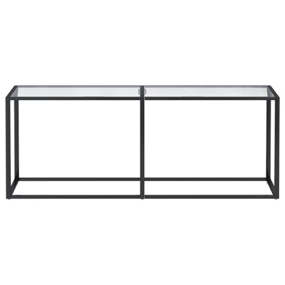 Console Table Transparent 200x35x75,5cm Tempered Glass