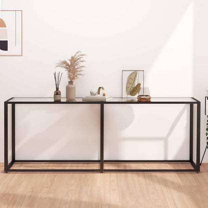 Console Table Transparent 200x35x75,5cm Tempered Glass