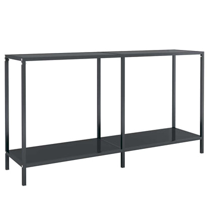 331695 vidaXL Console Table Black 140x35x75,5 cm Tempered Glass