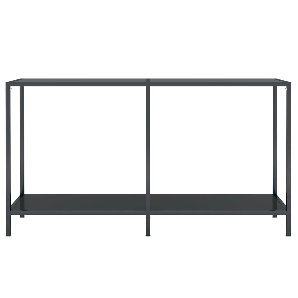 Console Table | Black | Tempered Glass, Powder-Coated Steel | Standard