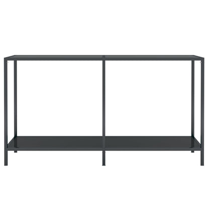 Console Table | Black | Tempered Glass, Powder-Coated Steel | Standard