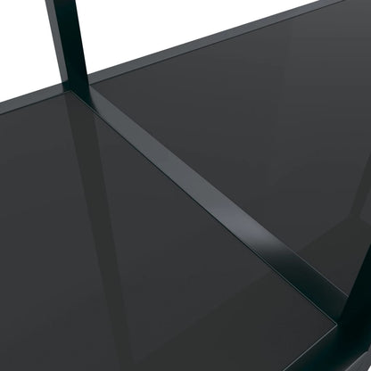 Console Table | Black | Tempered Glass, Powder-Coated Steel | Standard