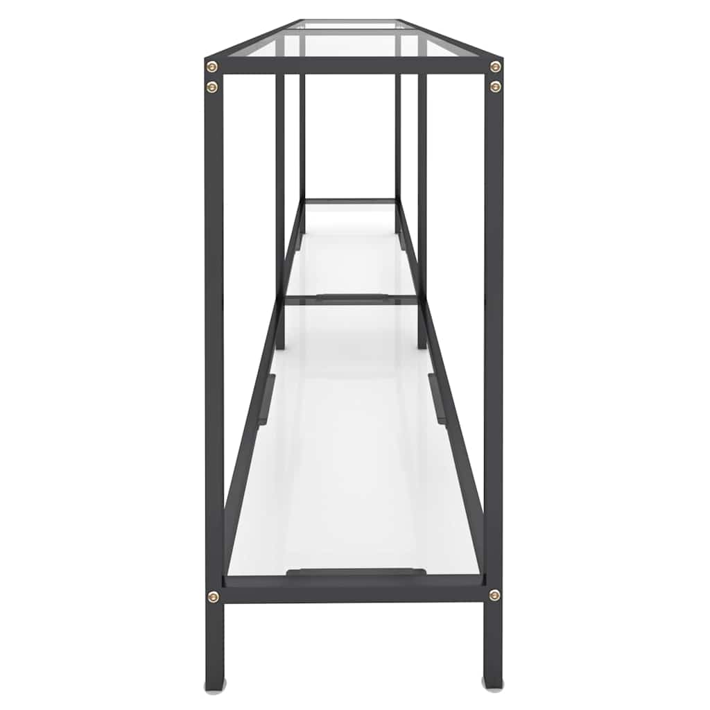 331702 vidaXL Console Table Transparent 180x35x75,5 cm Tempered Glass