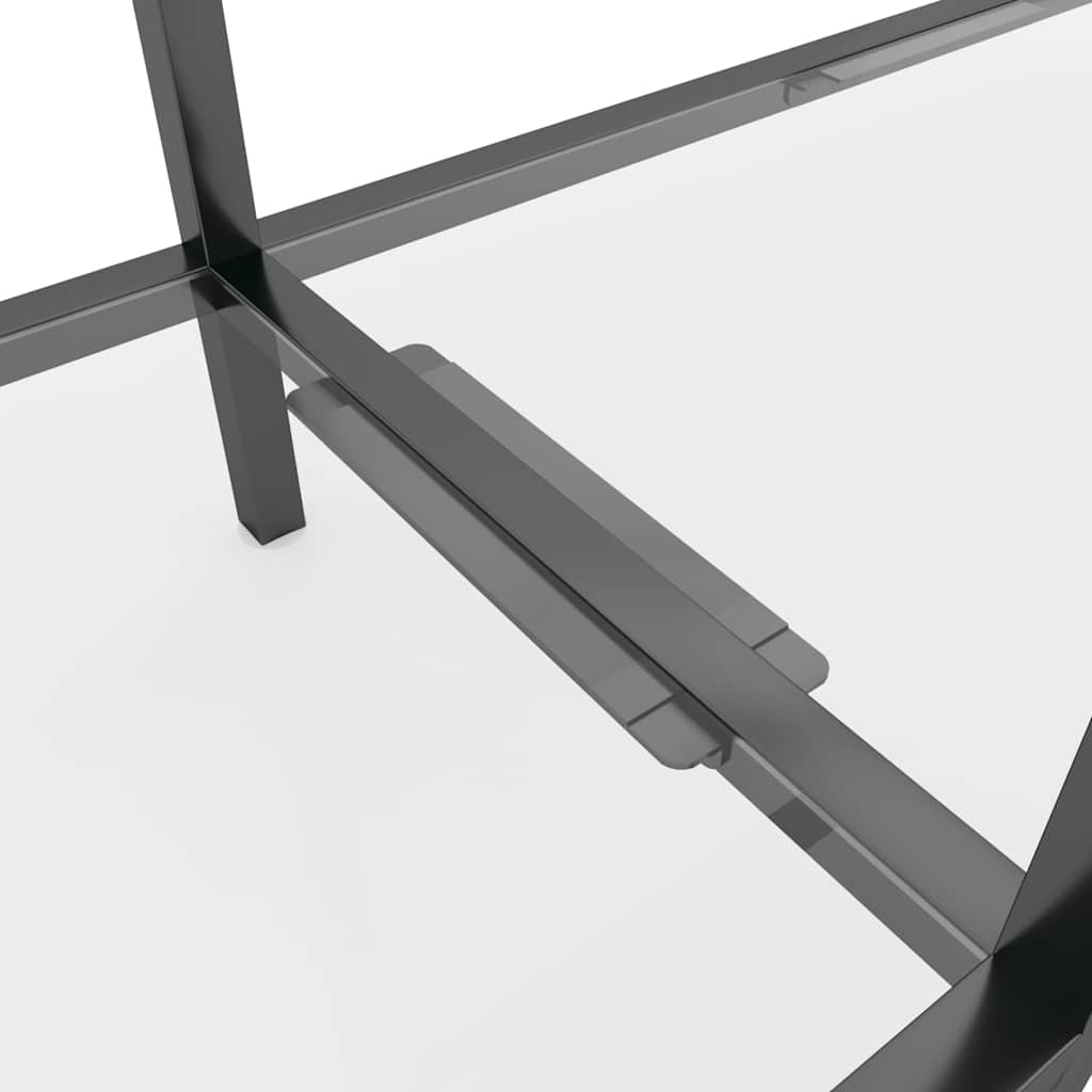 331702 vidaXL Console Table Transparent 180x35x75,5 cm Tempered Glass