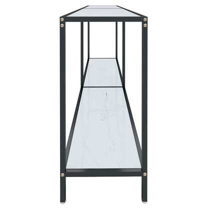 331704 vidaXL Console Table White 180x35x75,5 cm Tempered Glass