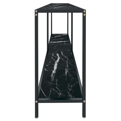 331705 vidaXL Console Table Black 180x35x75,5 cm Tempered Glass