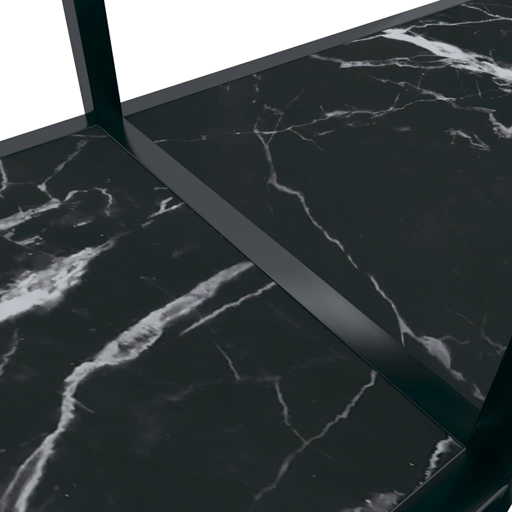 331705 vidaXL Console Table Black 180x35x75,5 cm Tempered Glass