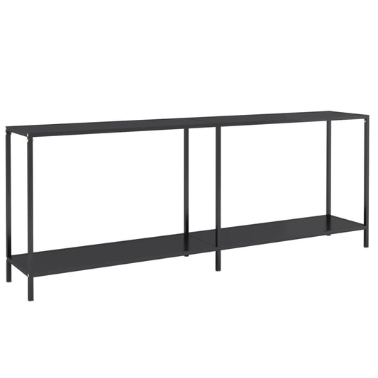 Console Table | Black | Tempered glass | 200 cm Length | Simple