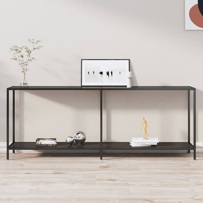 Console Table | Black | Tempered glass | 200 cm Length | Simple