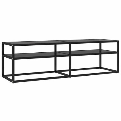 331715 vidaXL TV Cabinet Black 140x40x40,5 cm Tempered Glass