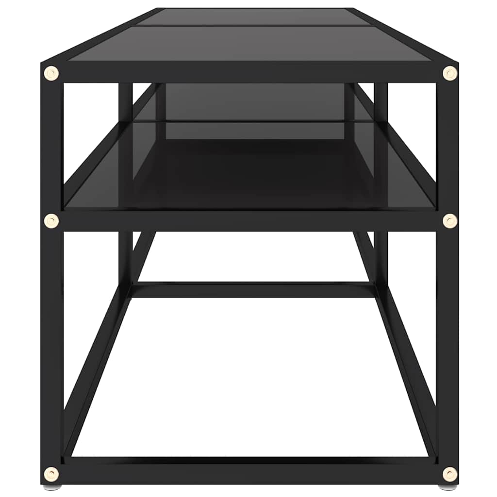 331715 vidaXL TV Cabinet Black 140x40x40,5 cm Tempered Glass