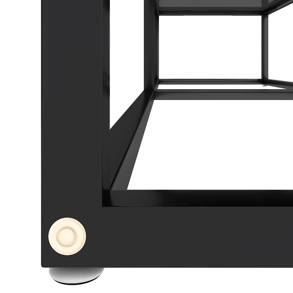 TV Cabinet Black 140x40x40.5 cm Tempered Glass