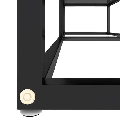 TV Cabinet Black 140x40x40.5 cm Tempered Glass