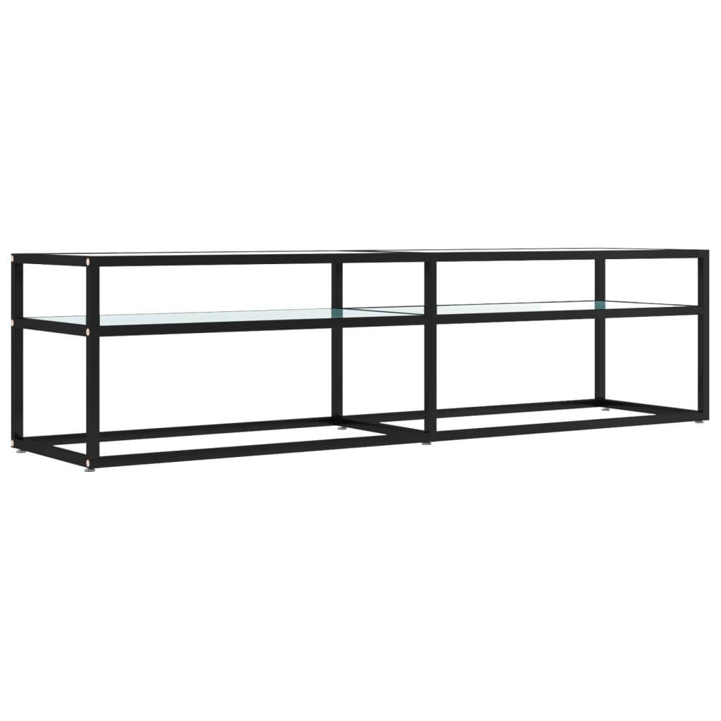 TV Cabinet | White | Tempered Glass | Large | TV Cabinet | Rectangular