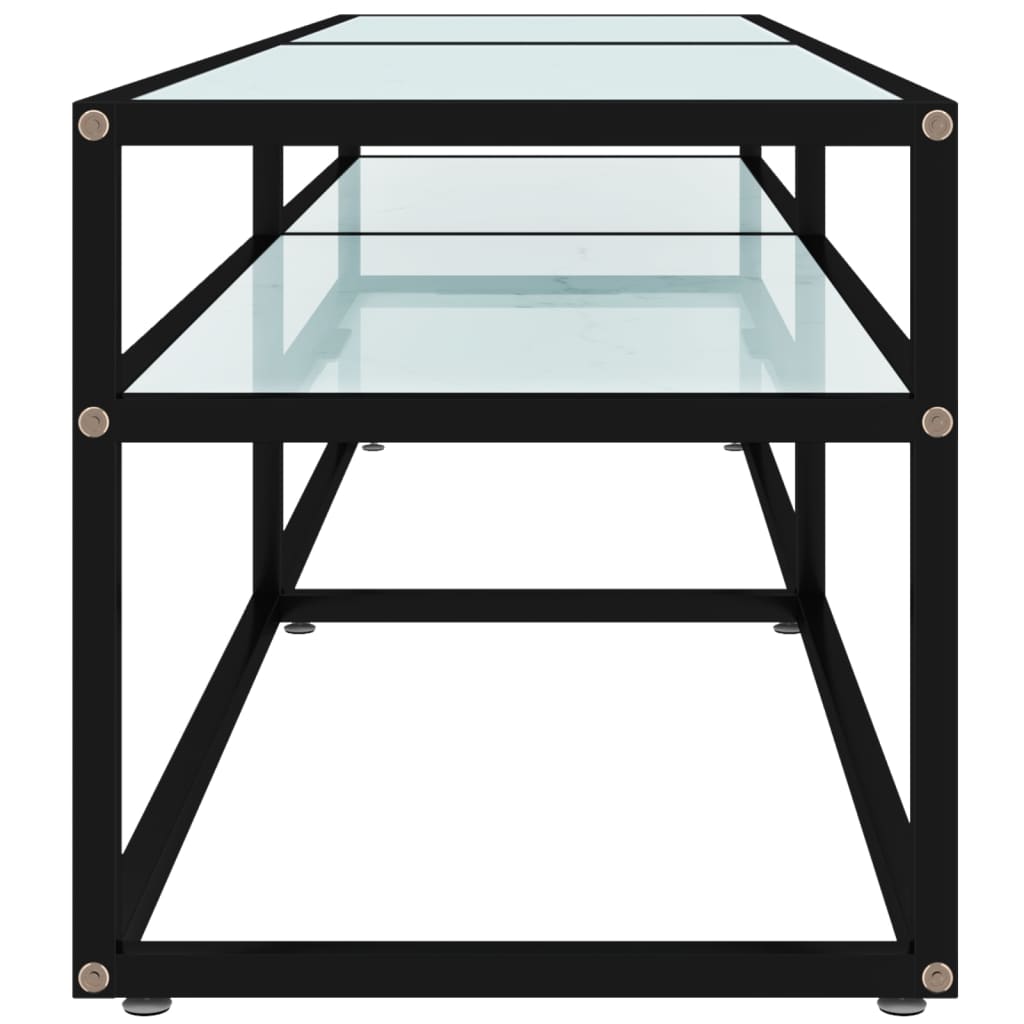 TV Cabinet | White | Tempered Glass | Large | TV Cabinet | Rectangular