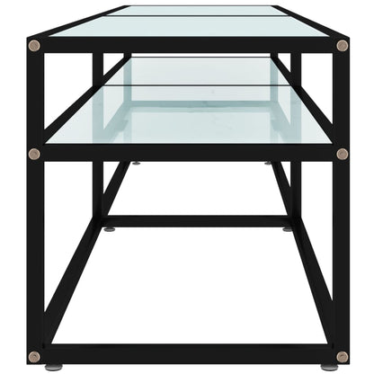 TV Cabinet | White | Tempered Glass | Large | TV Cabinet | Rectangular