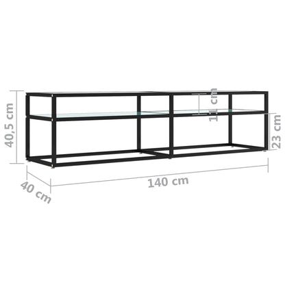 TV Cabinet | White | Tempered Glass | Large | TV Cabinet | Rectangular
