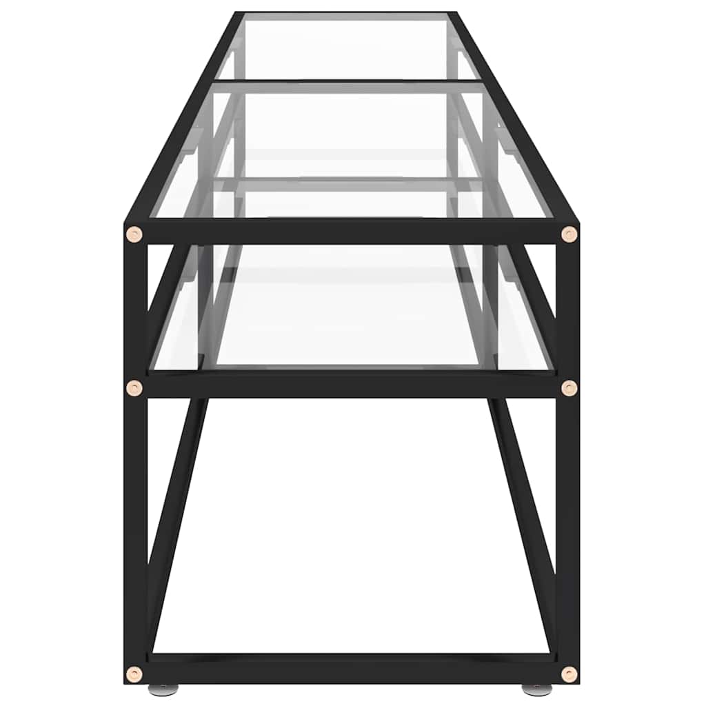 331722 vidaXL TV Cabinet Transparent 180x40x40,5 cm Tempered Glass