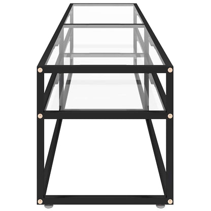 331722 vidaXL TV Cabinet Transparent 180x40x40,5 cm Tempered Glass