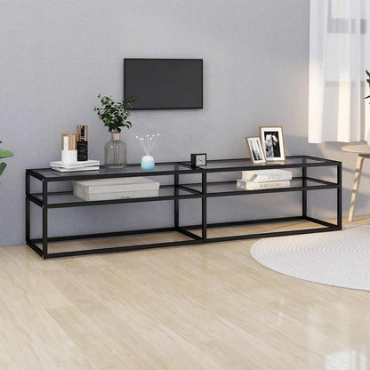 331722 vidaXL TV Cabinet Transparent 180x40x40,5 cm Tempered Glass