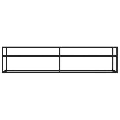 TV Cabinet | Black | Tempered glass, powder-coated steel | Large