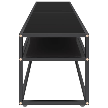 TV Cabinet | Black | Tempered glass, powder-coated steel | Large