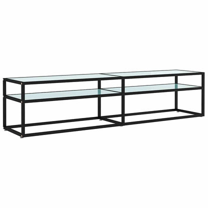 TV Cabinet White Marble 180x40x40,5 cm Tempered Glass