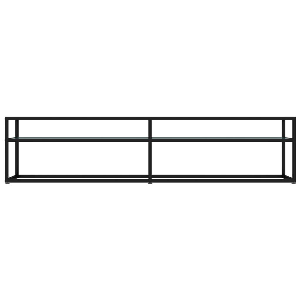 Tv Cabinet | Black and white marble | Tempered glass, powder-coated steel