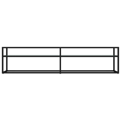 TV Cabinet White Marble 180x40x40,5 cm Tempered Glass