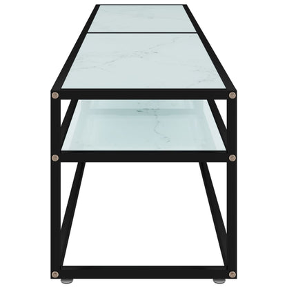 Tv Cabinet | Black and white marble | Tempered glass, powder-coated steel