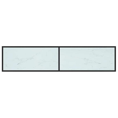 TV Cabinet White Marble 180x40x40,5 cm Tempered Glass