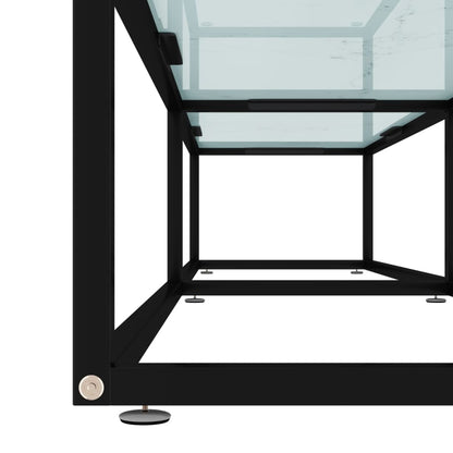 Tv Cabinet | Black and white marble | Tempered glass, powder-coated steel