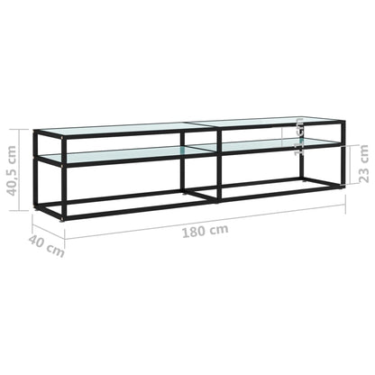 Tv Cabinet | Black and white marble | Tempered glass, powder-coated steel