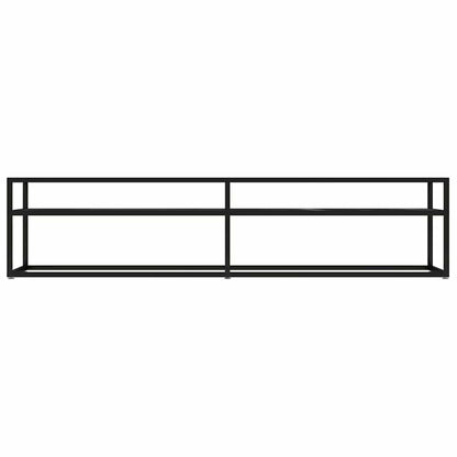 TV Cabinet Black Marble 180x40x40,5 cm Tempered Glass