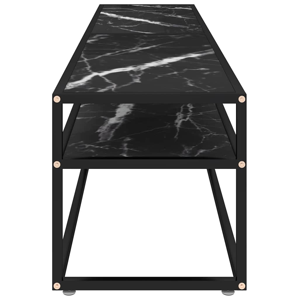 TV Cabinet Black Marble 180x40x40,5 cm Tempered Glass